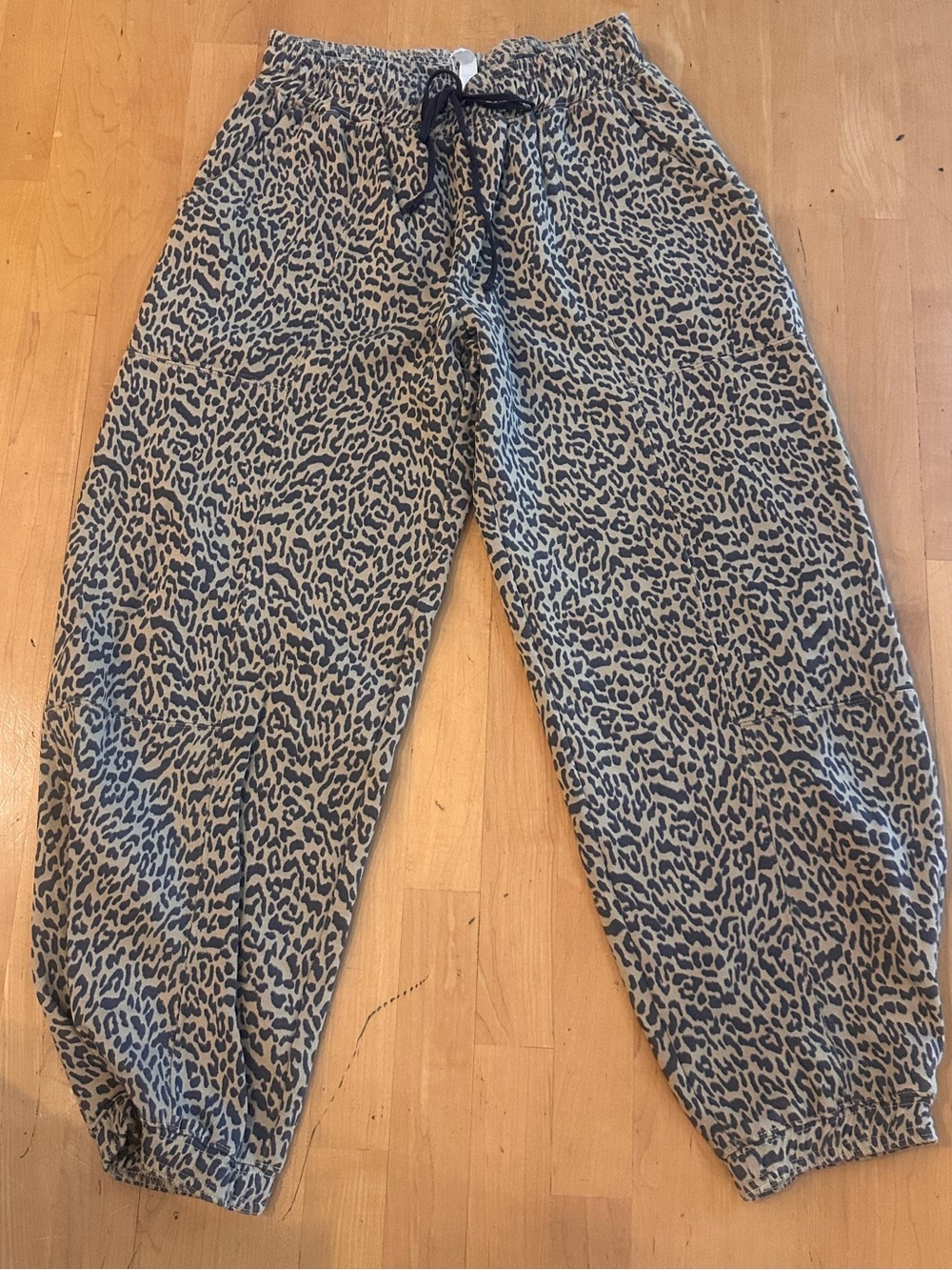 Daily Practice by Anthropologie Leopard Print Drawstring Joggers XXS